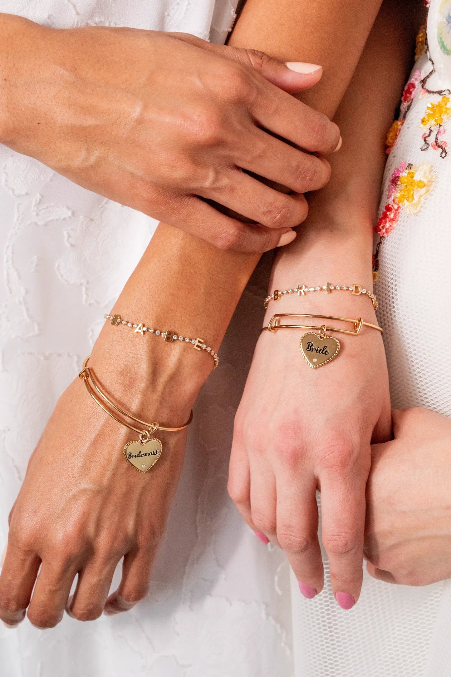 Alex and Ani Babe Crystal Tennis Bracelet on a woman's wrist with crystals rose-gold tone on Tampa Home & Garden Store