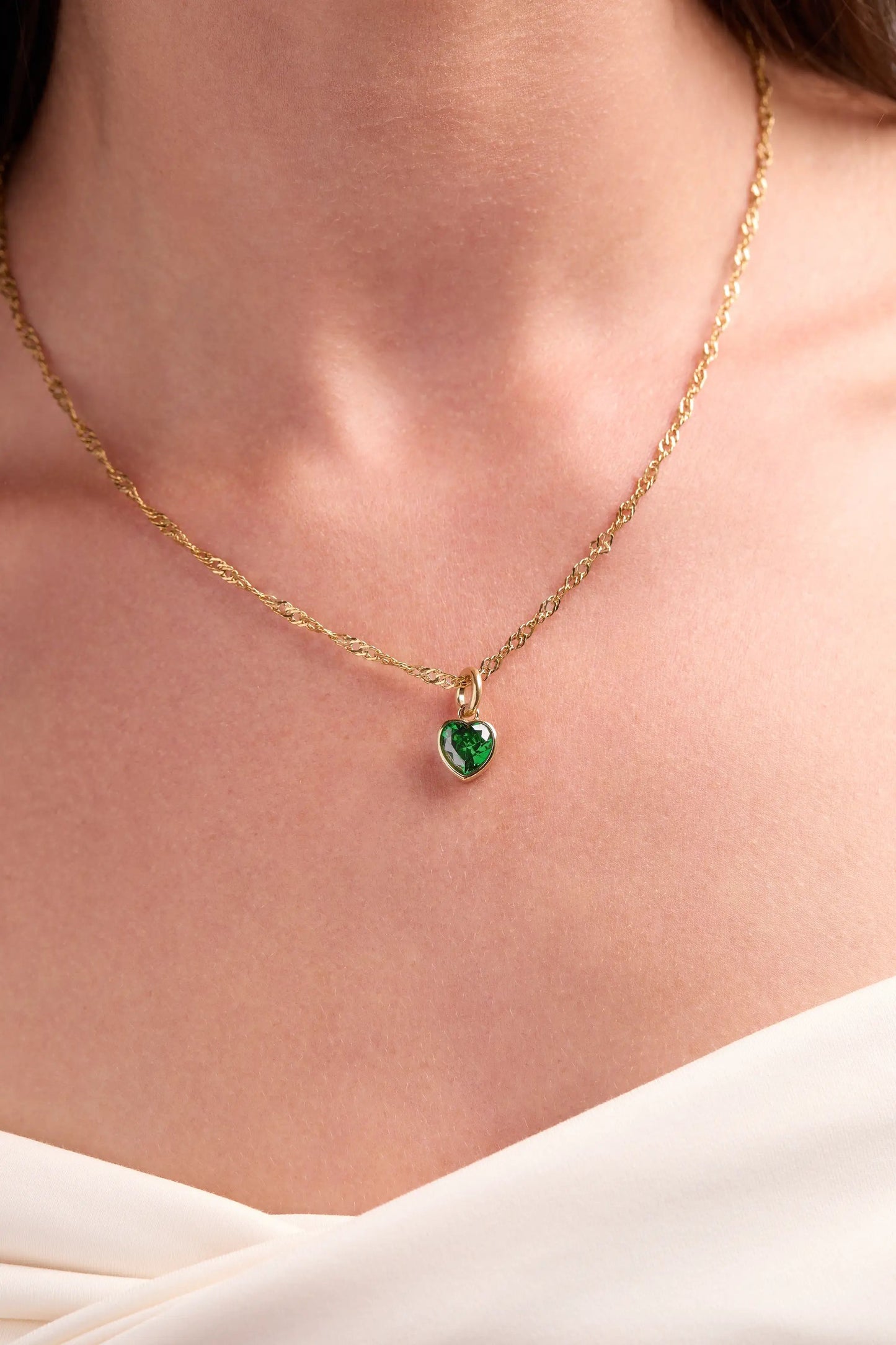 May Hope Birthstone Charm with Emerald Stone