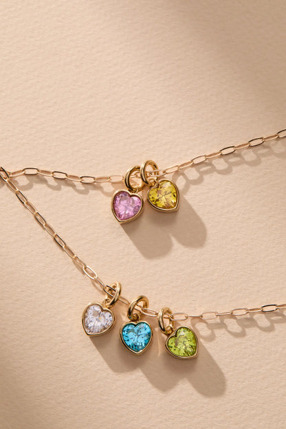 Balance Heart Birthstone Charm for November