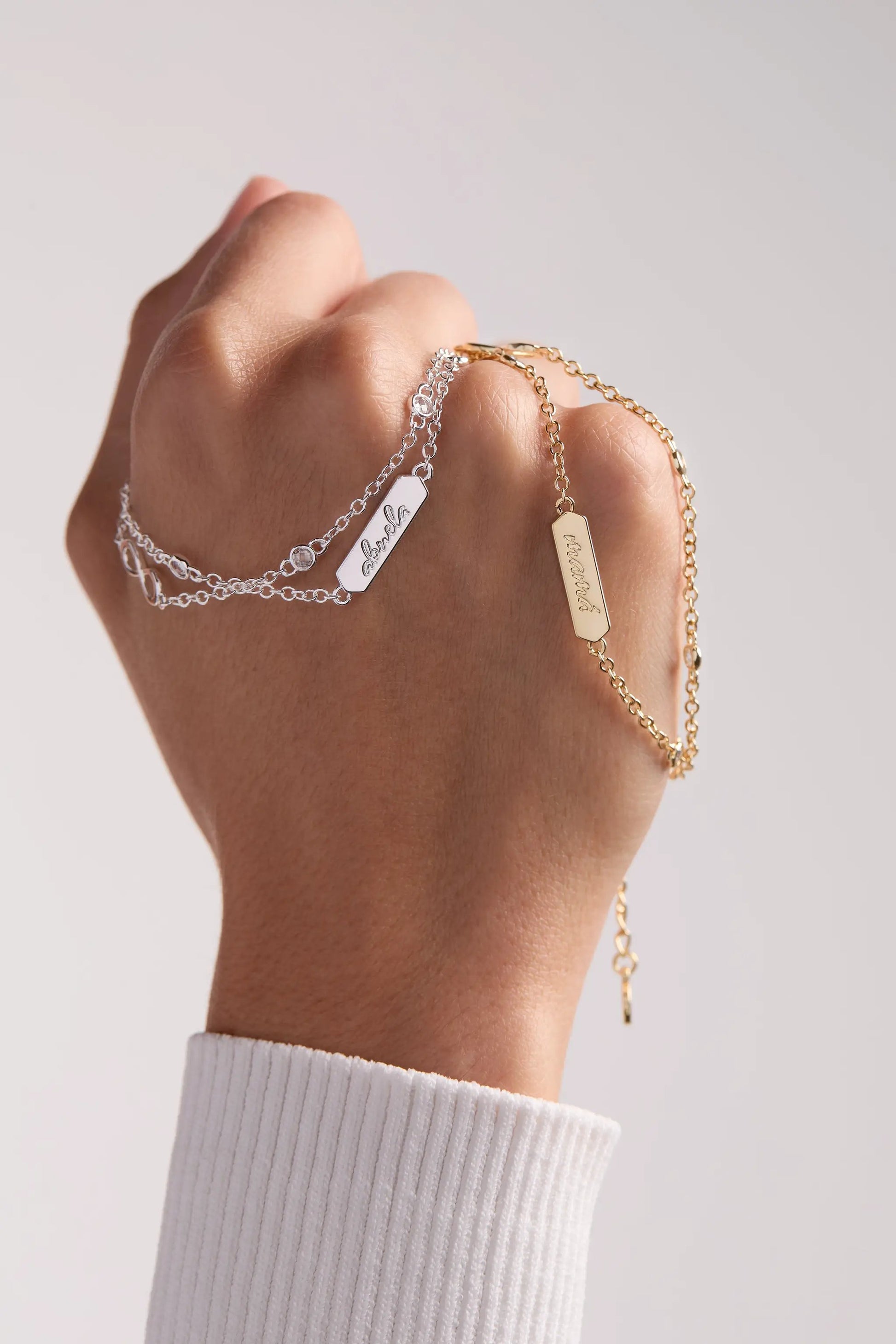 Abuela Infinity Chain Double Strand Bracelet two-tone silver & gold by ALEX AND ANI on Tampa Home & Garden Store