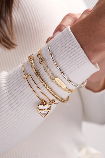 Abuela Infinity Chain Double Strand Bracelet by ALEX AND ANI gold-tone infinity-chain on Tampa Home & Garden Store