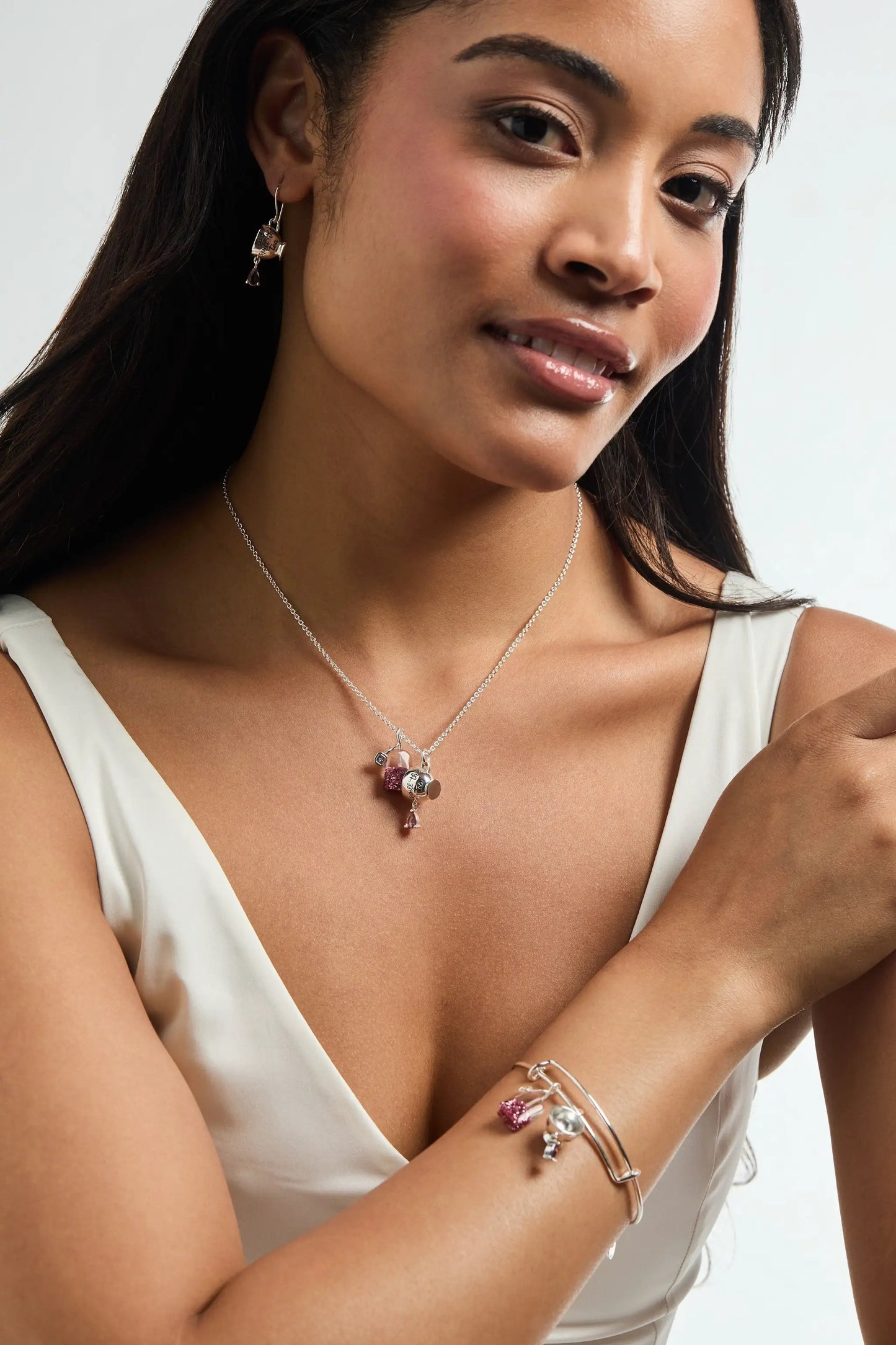 Spill the Tea Cup and Tea Bag Charm Bangle