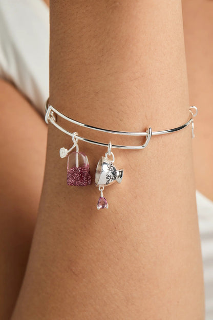 Spill the Tea Cup and Tea Bag Charm Bangle