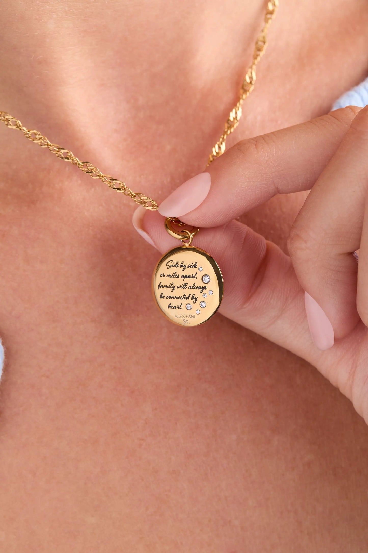 Grandma Hummingbird Disc Charm for Family Heart
