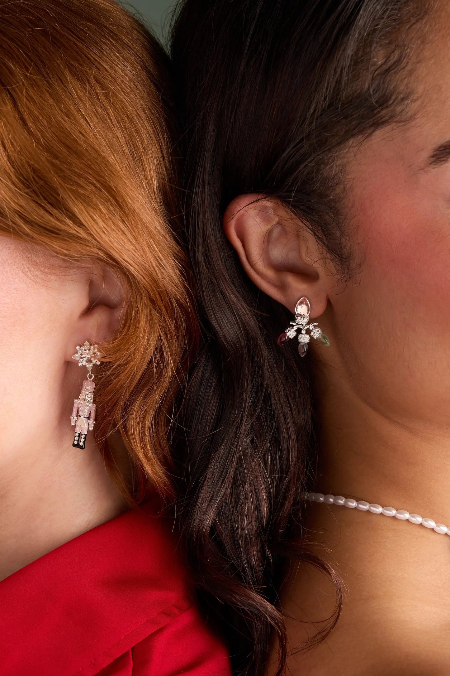 Christmas Muted Light Bulb Jacket Earrings by ALEX AND ANI, crystal drops on Tampa Home & Garden Store