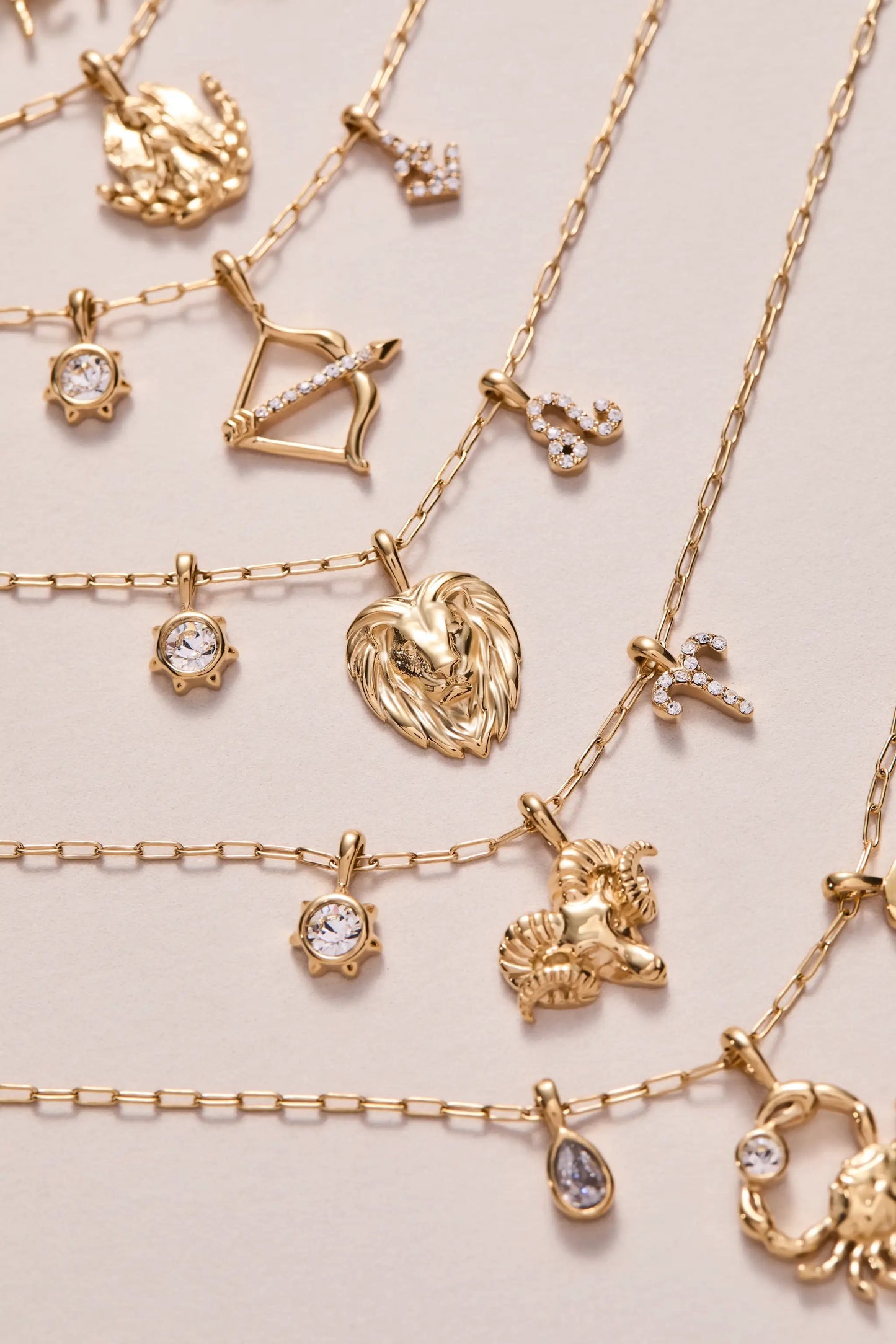 Sagittarius Zodiac Charm Cluster Necklace by ALEX AND ANI, gold-tone with crystal accents on Tampa Home & Garden Store