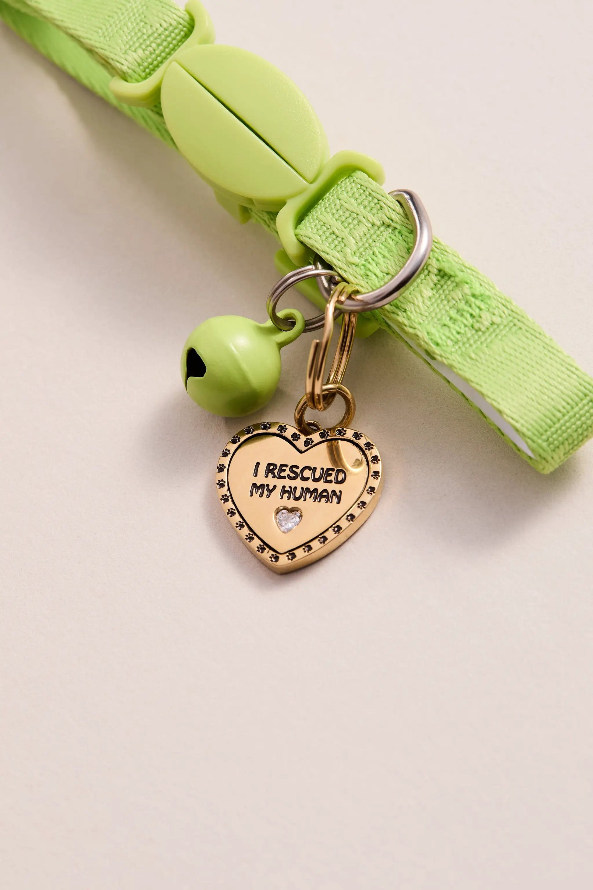 I Love My Cat Bangle & Pet Collar Charm Set by ALEX AND ANI, lime bracelet with pawprint charm on Tampa Home & Garden Store