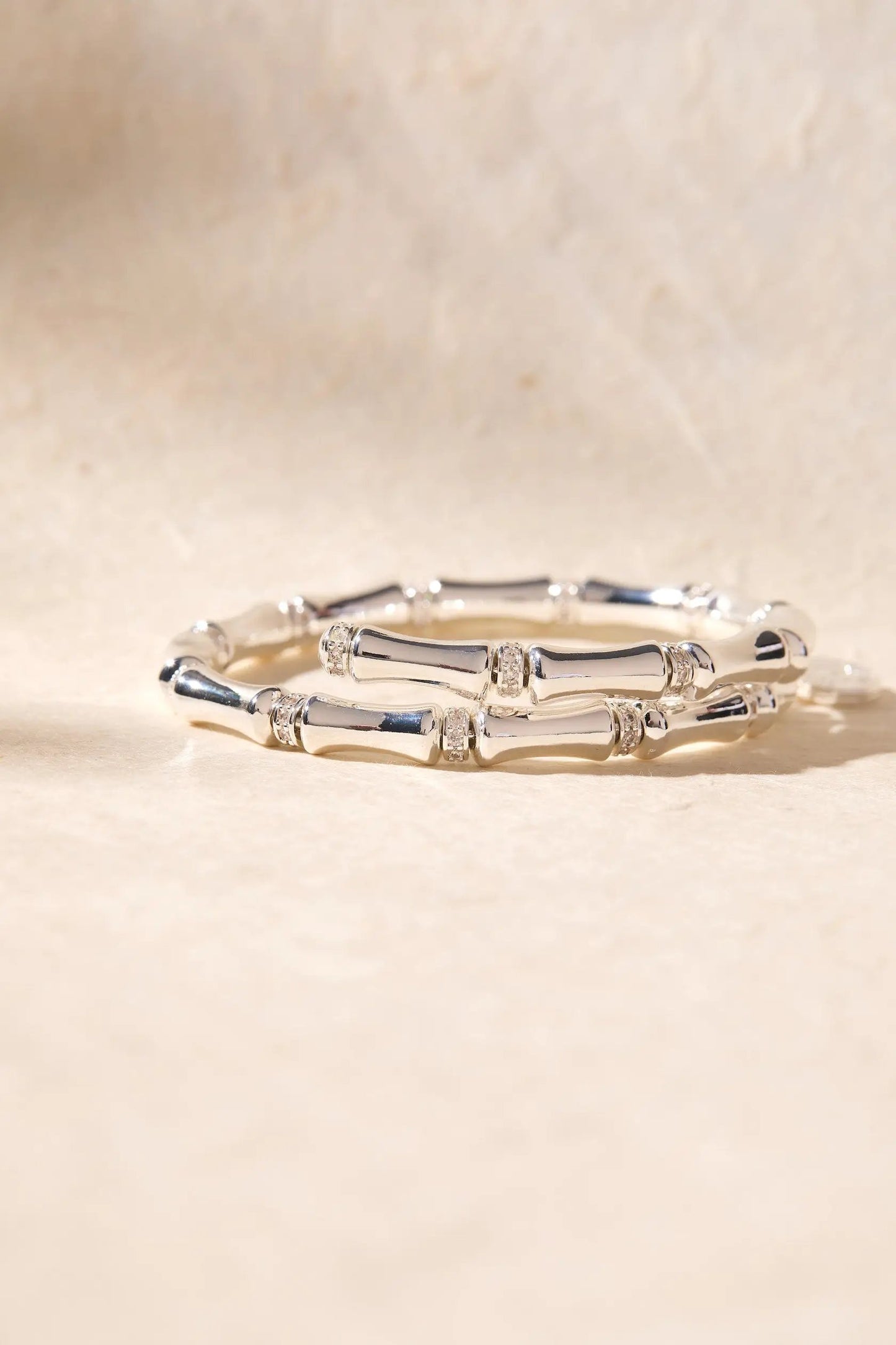 Bamboo Wrap Bracelet by ALEX AND ANI, silver-tone segmented links with subtle spacer beads on Tampa Home & Garden Store