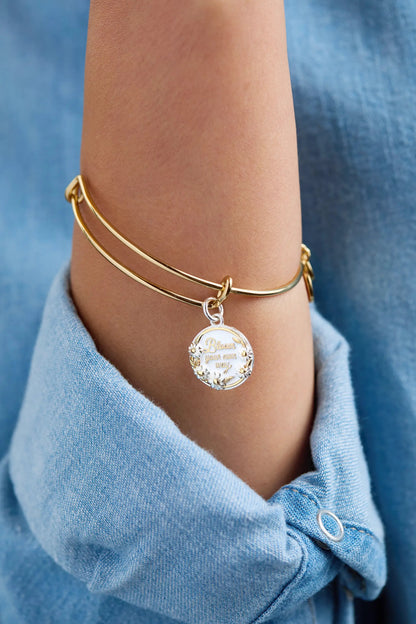 Bloom Your Own Way Bangle with Floral Charm