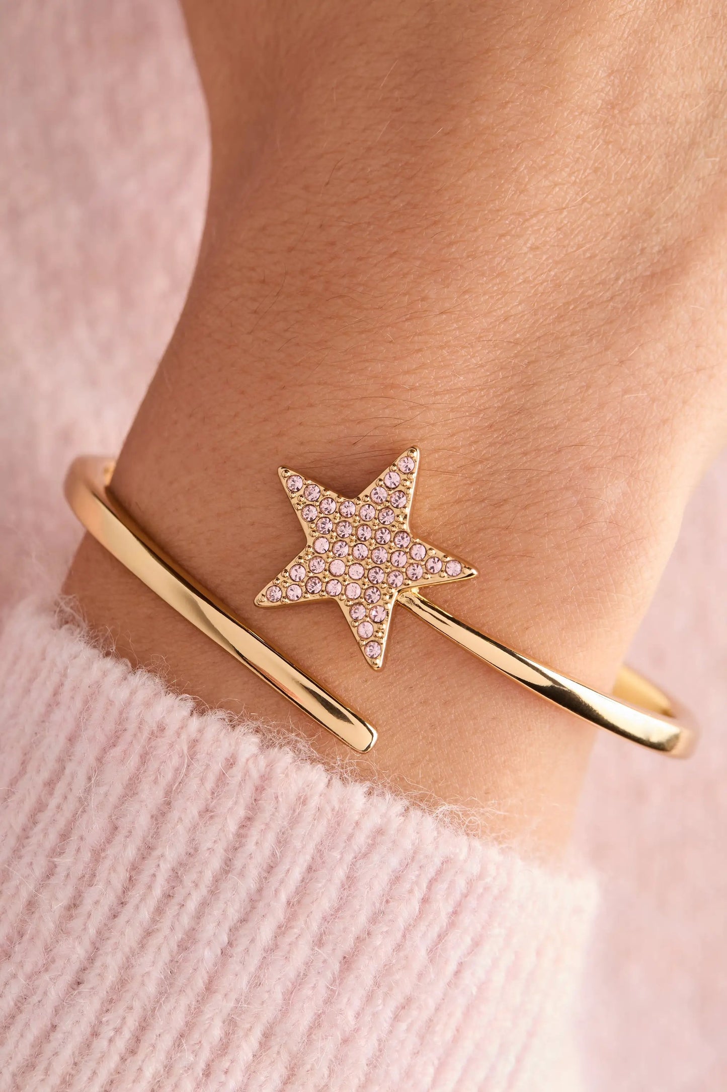 Gold tone bracelet The Wizard of Oz Glinda Wand star charm with pink crystals by ALEX AND ANI on Tampa Home & Garden Store