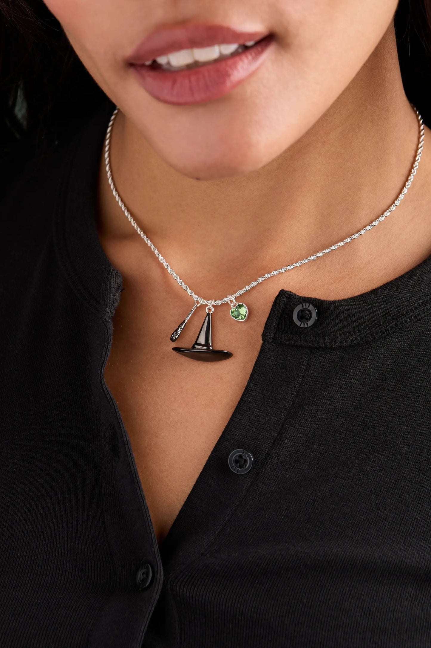 Wizard of Oz Wicked Witch Pendant Heart Stone