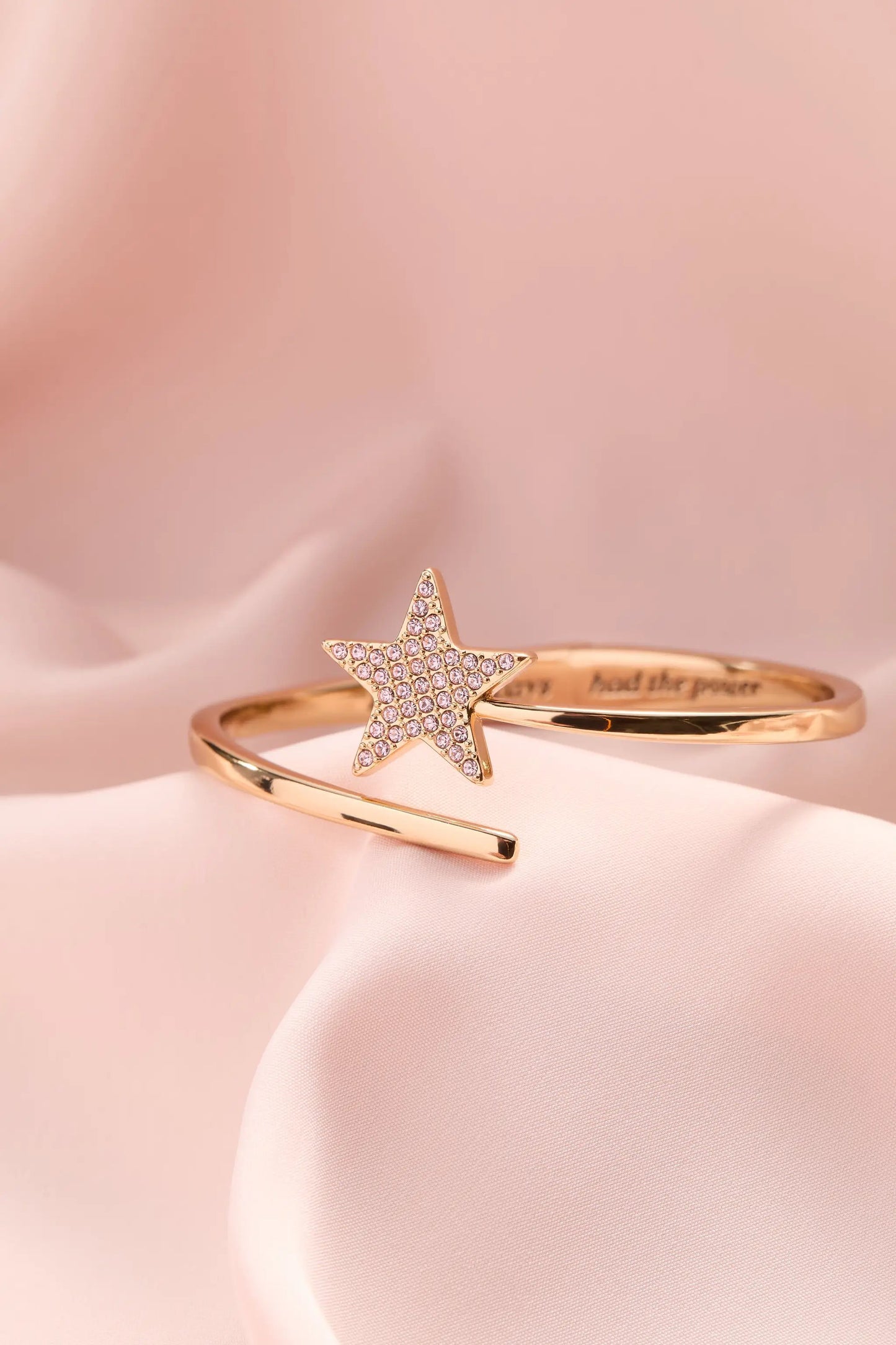 Bracelet Glinda Wand Bypass Cuff rose gold with crystal-star charm by ALEX AND ANI on Tampa Home & Garden Store