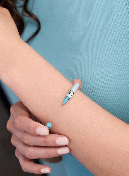 Crayola Robin's Egg Blue Crayon Cuff Bracelet