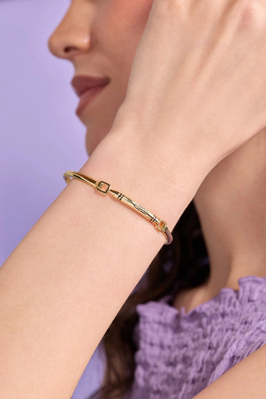 Crayola metal crayon tension bracelet gold-tone with square charm detail on Tampa Home & Garden Store