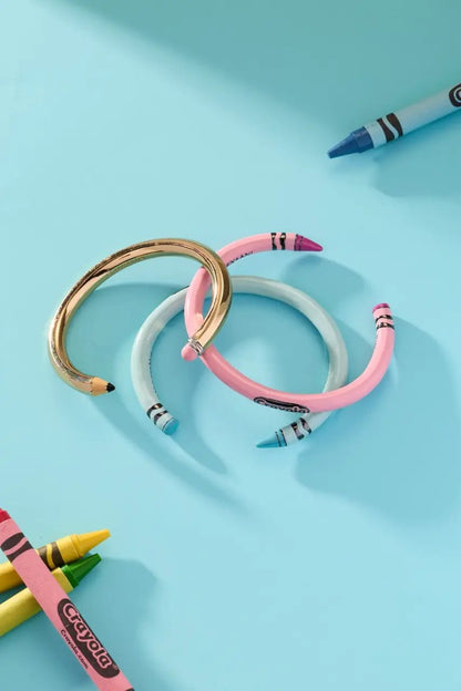 Crayola Tickle Me Pink Crayon Cuff Bracelet