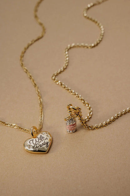 Wife of the Party Heart Charm for Brides