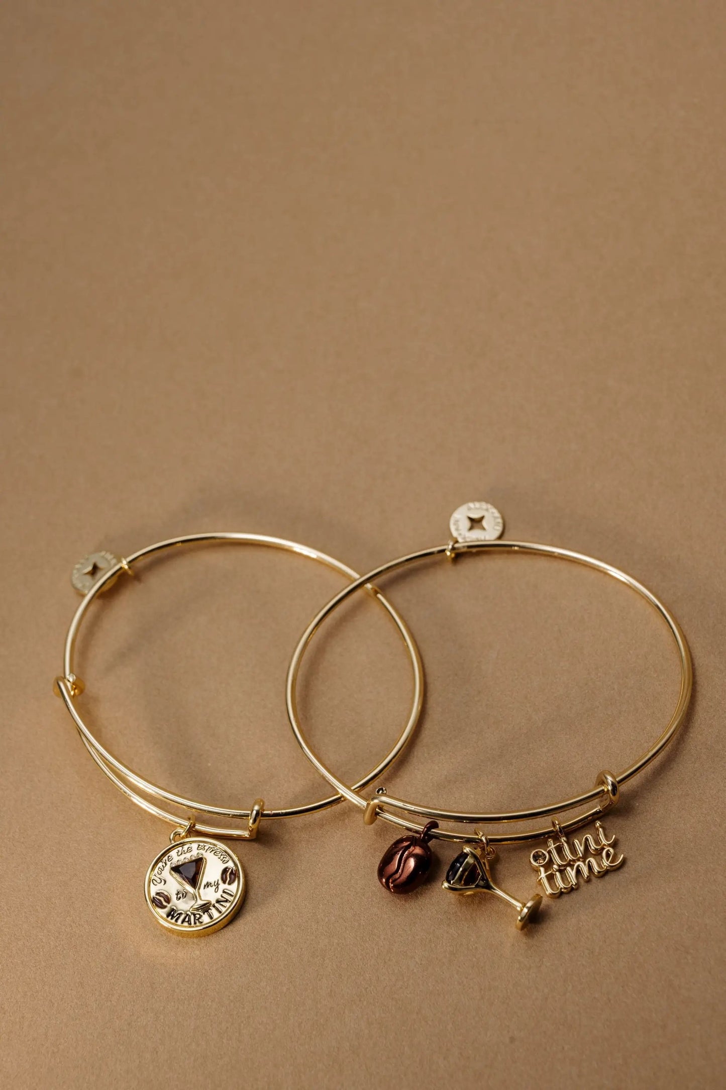 Espresso Martini Bangle with Coffee Bean Charm