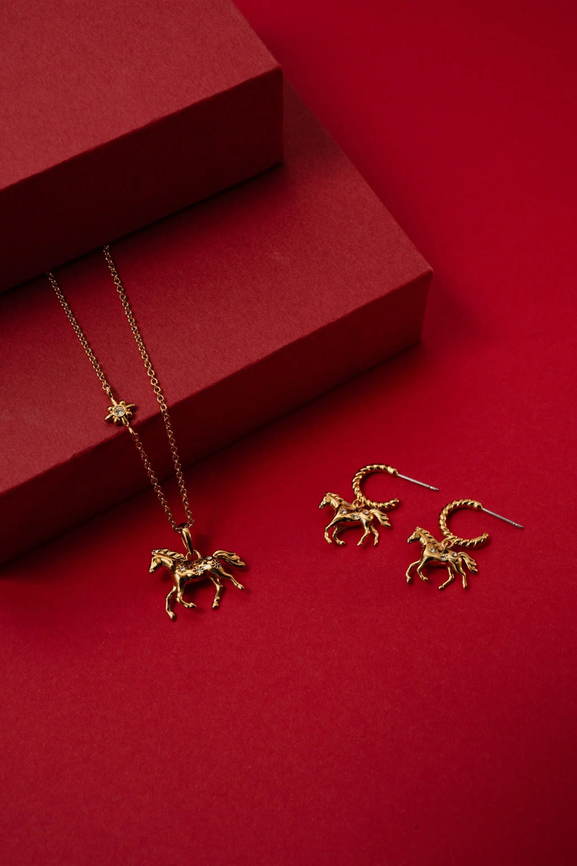 Horse Girl Pendant necklace in gold-tone with crystal horse charm by ALEX AND ANI on Tampa Home & Garden Store