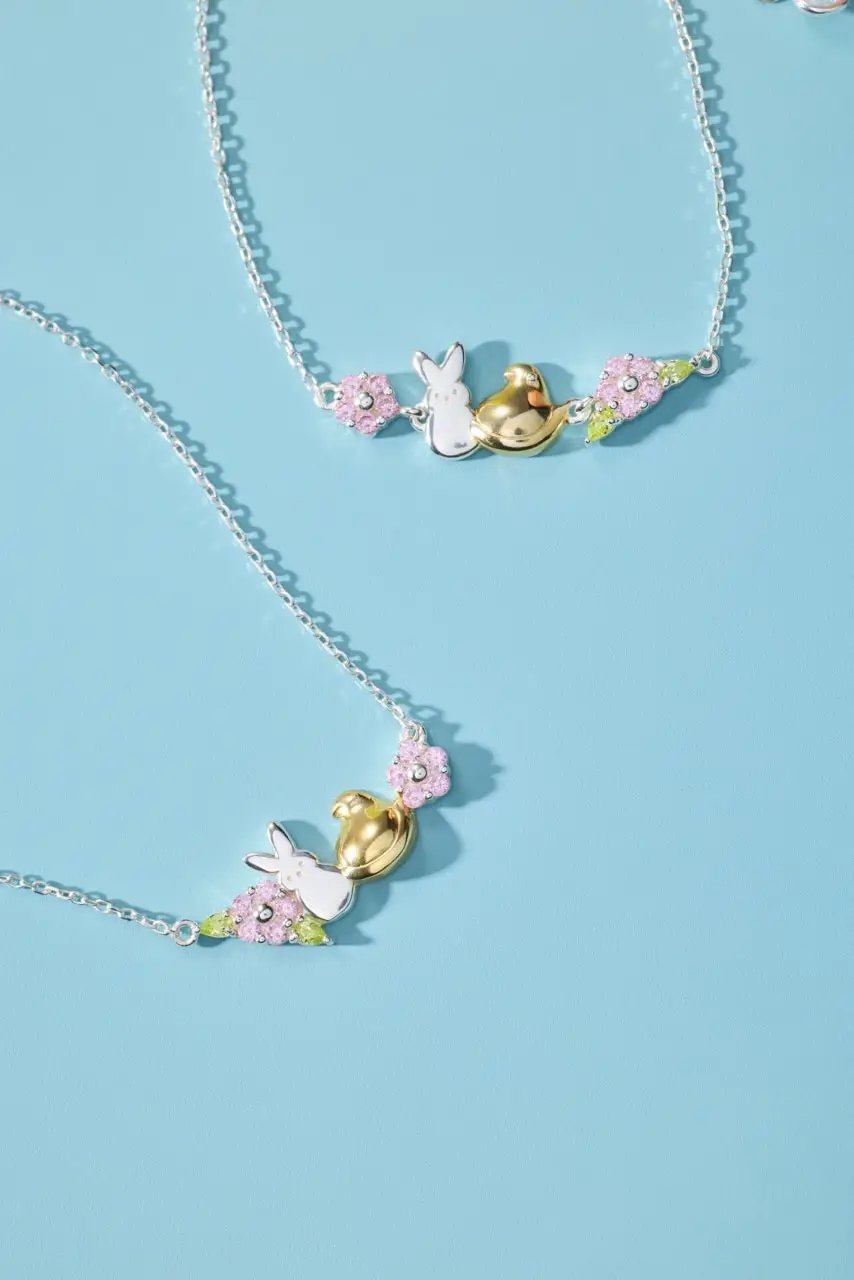 Alex and Ani PEEPS Peepsake necklaces set of 2 with bunny and gold bird charms on Tampa Store on Tampa Home & Garden Store