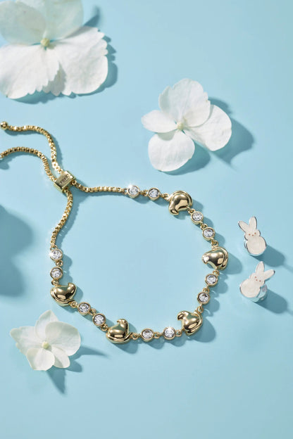 PEEPS Chick Bolo Bracelet by ALEX AND ANI gold-tone chain with crystal accents on Tampa Home & Garden Store