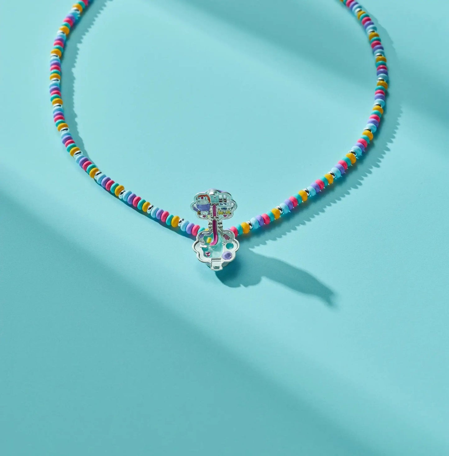 Polly Pocket Pool Party Beaded Locket Necklace