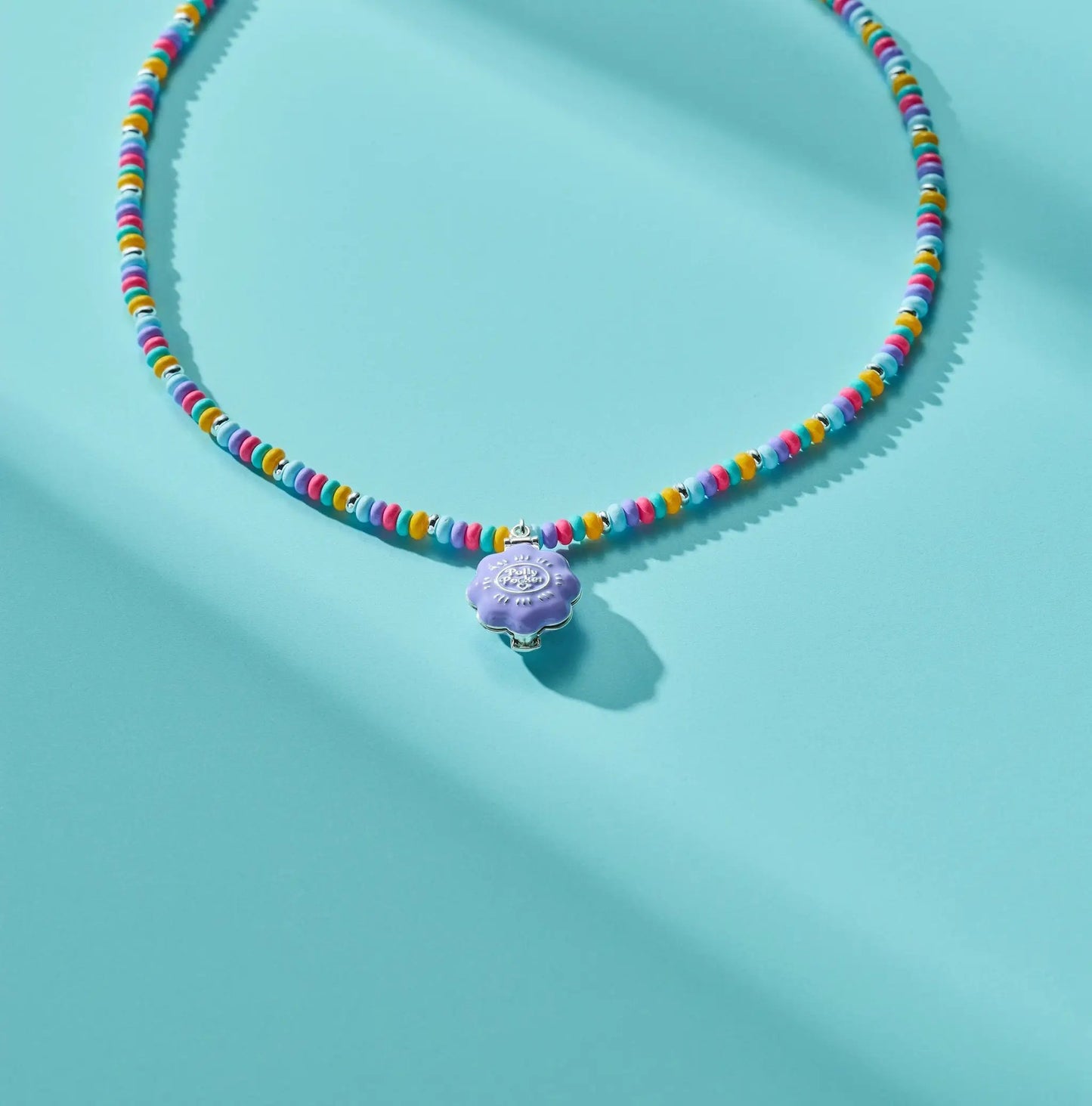 Polly Pocket Pool Party Beaded Locket Necklace