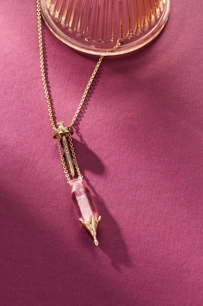 You Are Loved Potion Bottle Slider Necklace pink crystal vial pendant by ALEX AND ANI on Tampa Home & Garden Store
