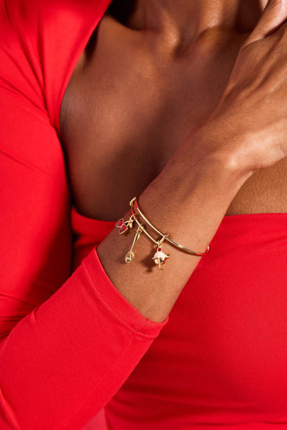 Gold Plated Cherry Amour Sundae Multi Charm
