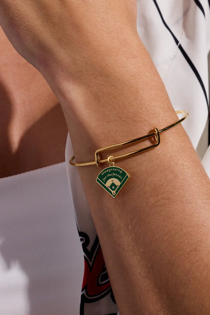 Always Swing for the Fences Charm Bangle