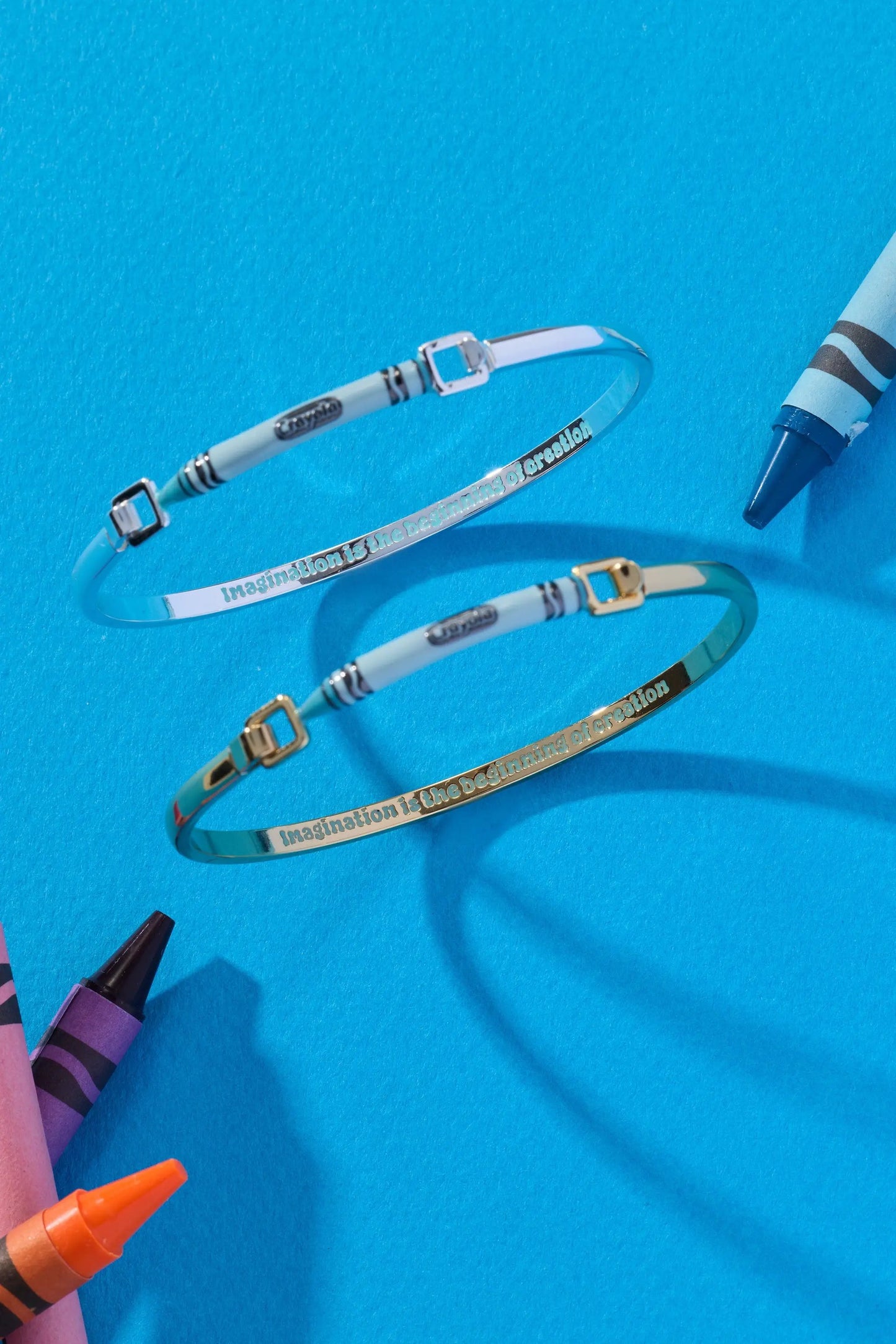 Robins Egg Blue Crayon Tension Bangle Educators