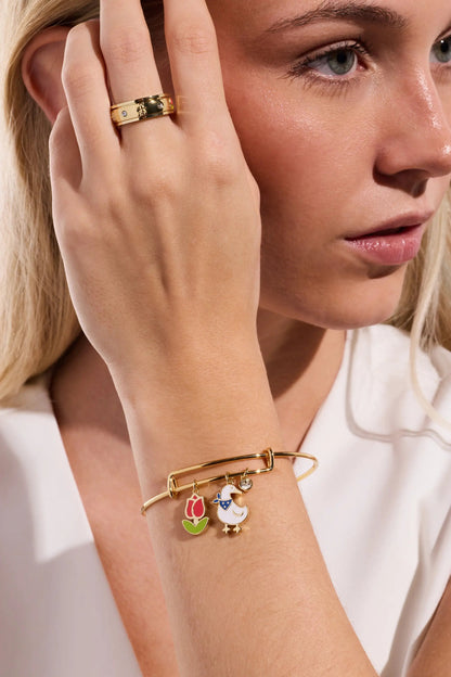 Garden Party Fidget Ring with Crystals and Ducks