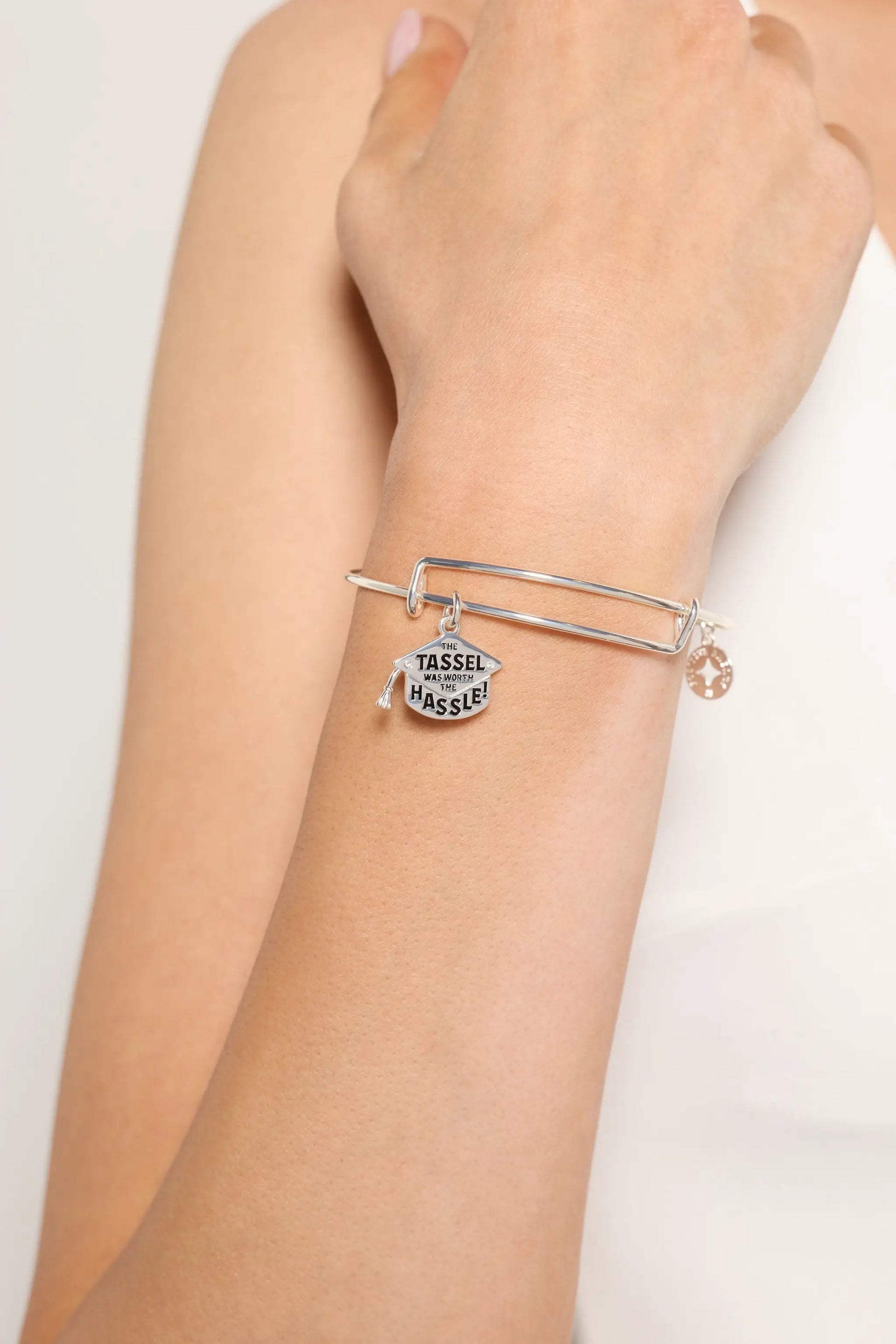 The Tassel Was Worth The Hassle charm bangle, ALEX AND ANI bracelet with tassel charm on Tampa Home & Garden Store