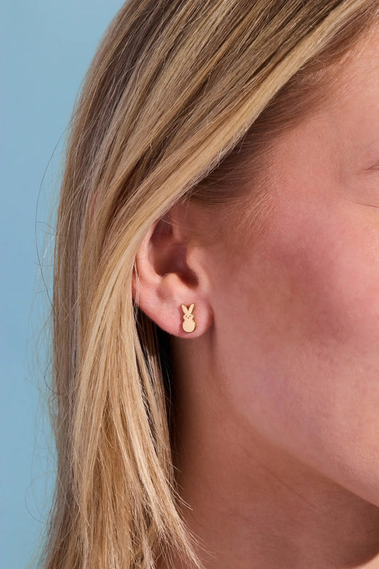 PEEPS Bunny Stud Earring by ALEX AND ANI in gold tone on Tampa Home & Garden Store