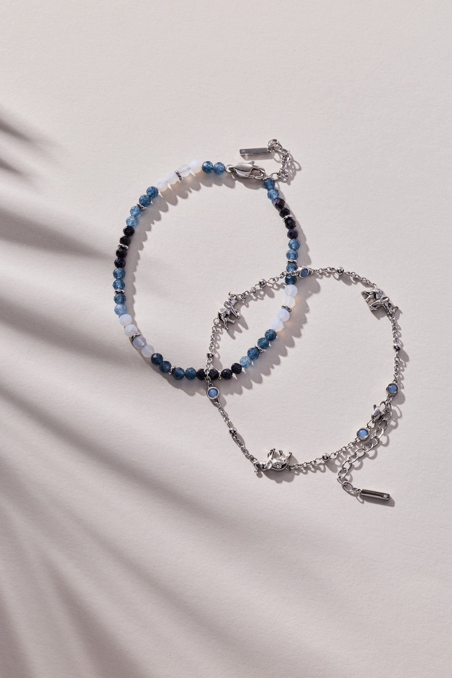 Cool and Stunning Blue Ombre Beaded Anklet