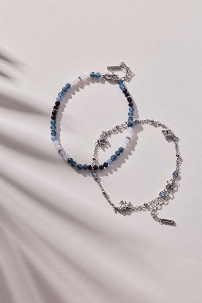 Cool and Stunning Blue Ombre Beaded Anklet