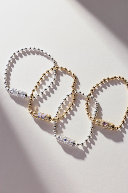 Evil Eye Barrel Closure Bracelet Sapphire Crystal