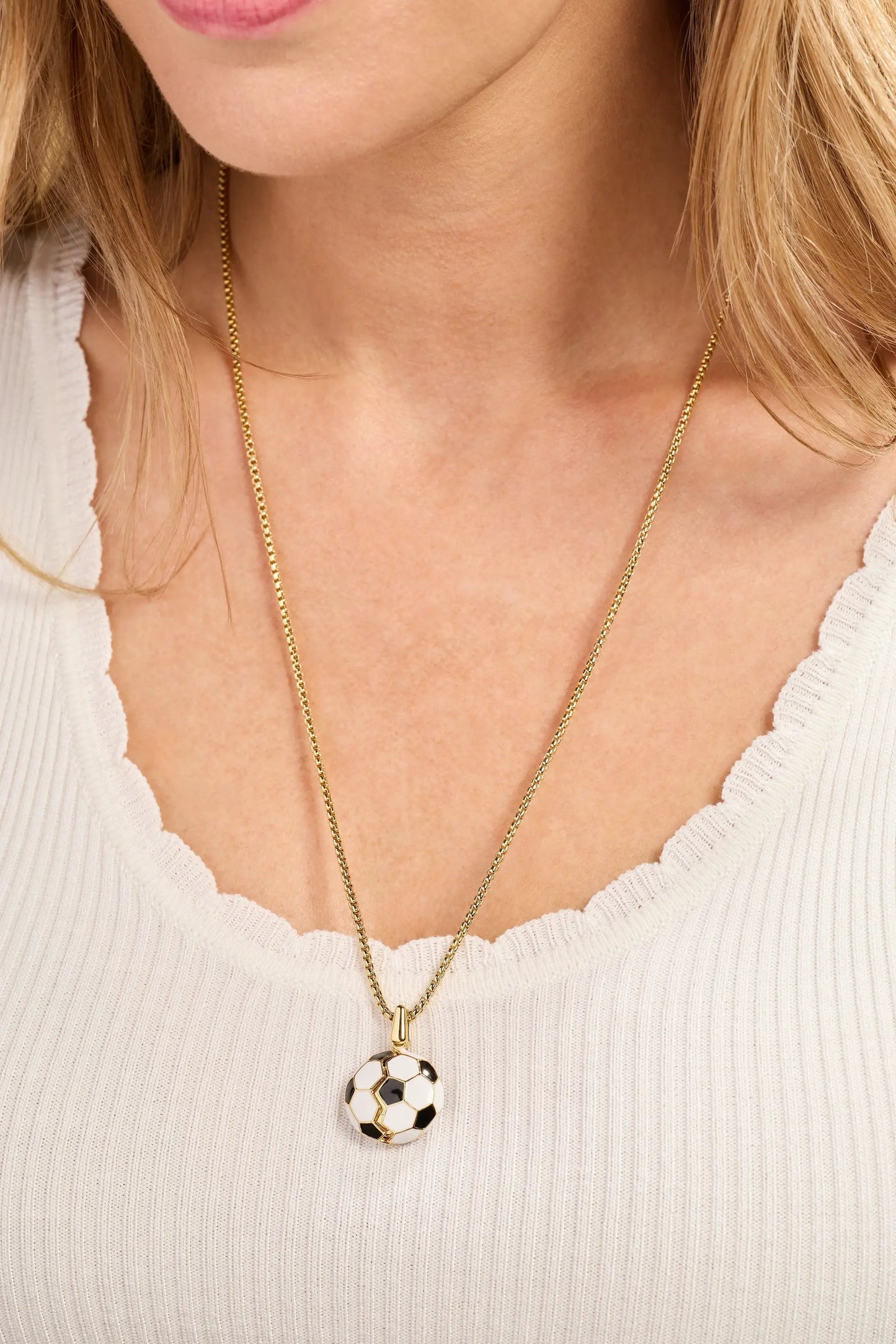 Soccer Ball Locket Necklace With Command the Game