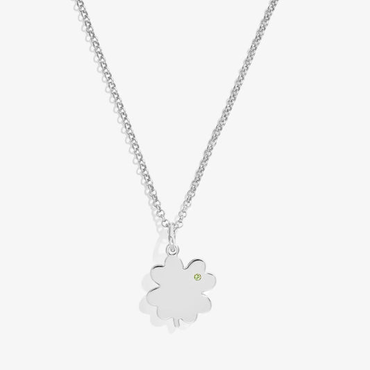 Four-Leaf Clover Necklace with silver-tone chain and clover pendant, 21in on Tampa Home & Garden Store
