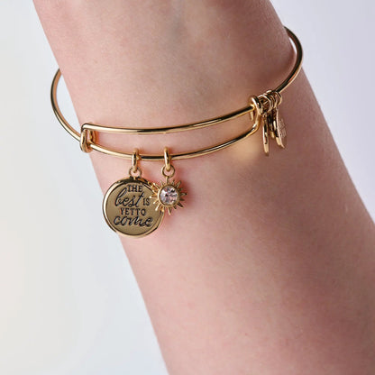 Best Is yet To Come Duo Charm Bangle Bracelet