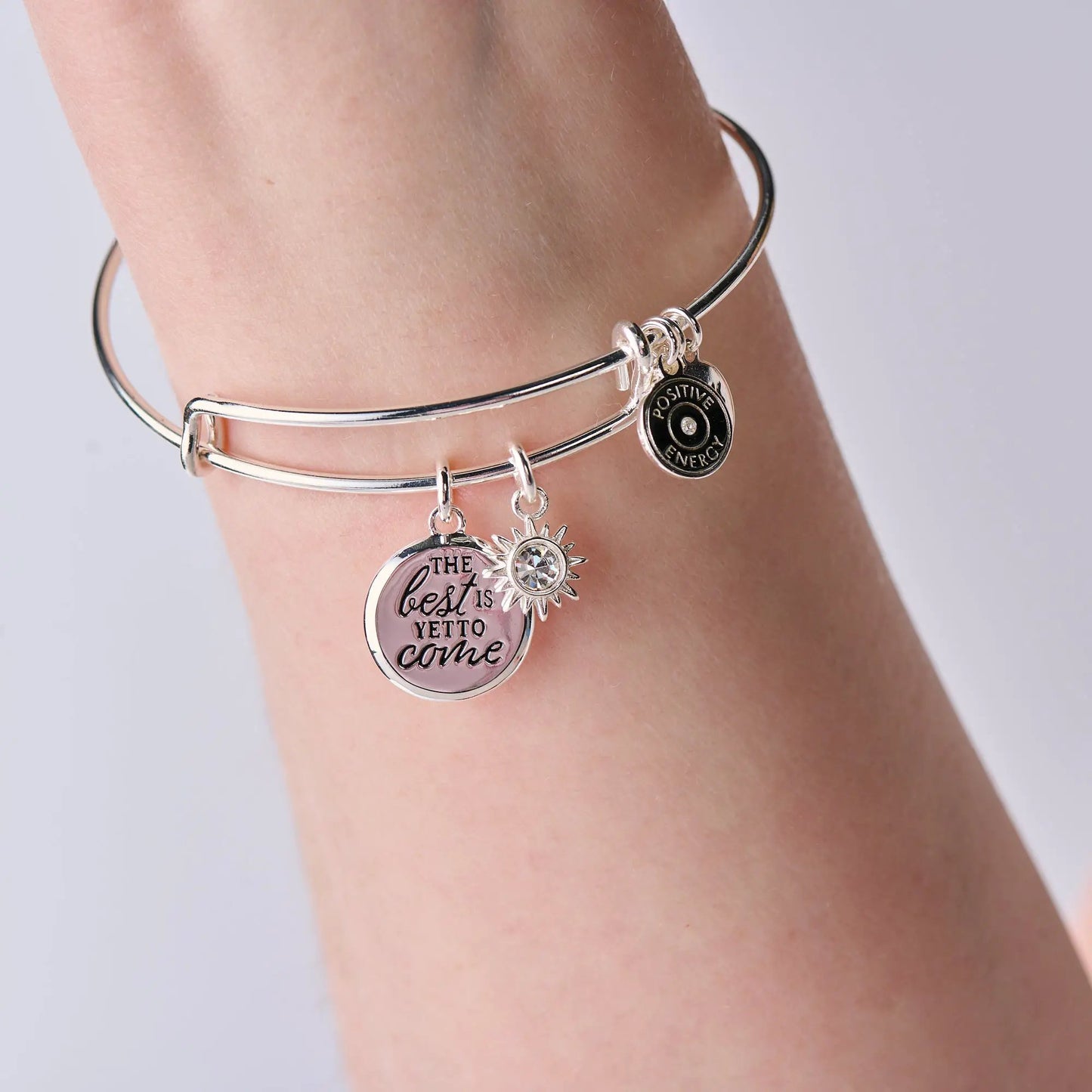 Best Is yet To Come Duo Charm Bangle Bracelet