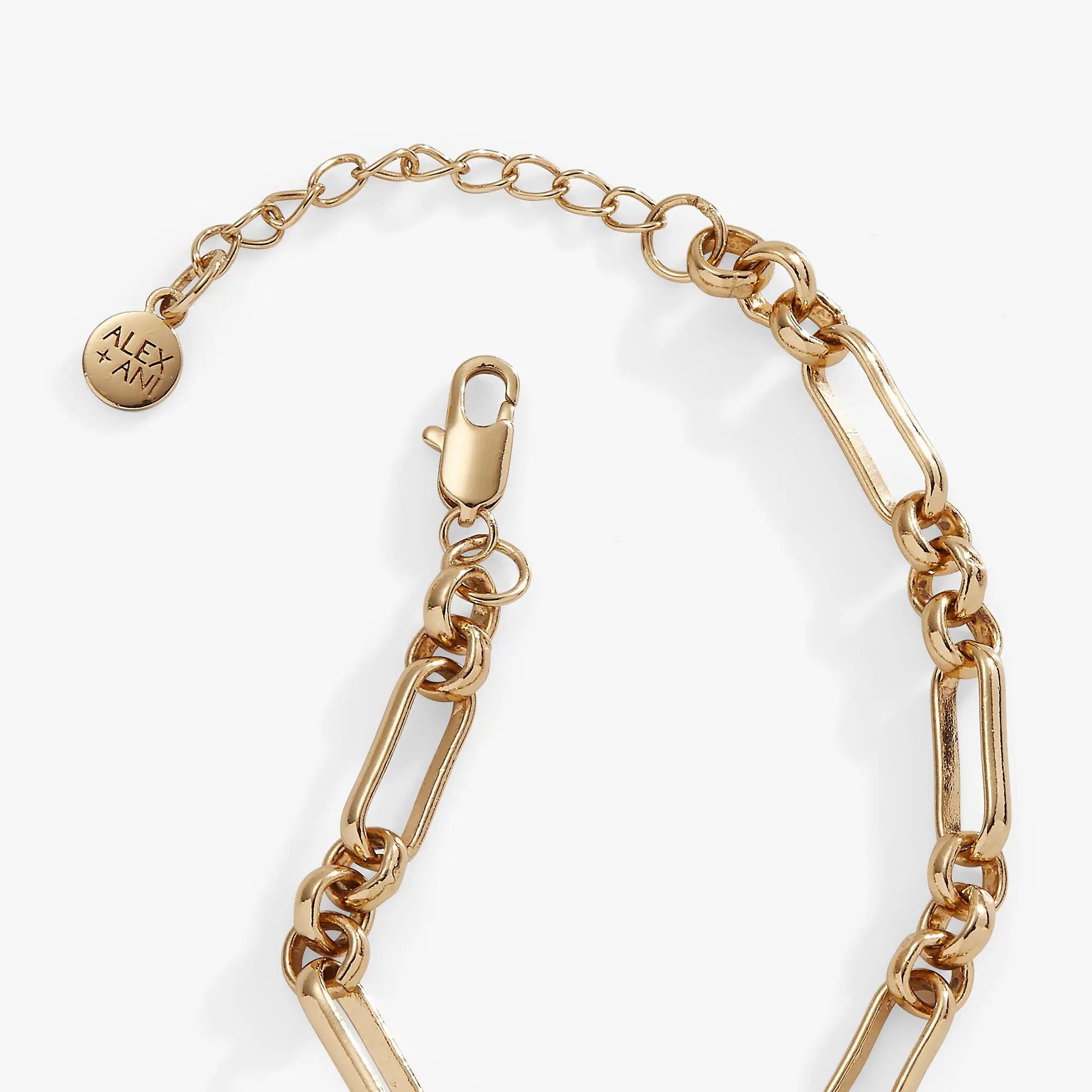 Alex and Ani Sodalite Evil Eye Chain Bracelet gold-tone with chunky links and tag on Tampa Store on Tampa Home & Garden Store
