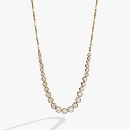 Crystal Tennis Necklace by ALEX AND ANI in gold tone with pave crystals along chain on Tampa Home & Garden Store