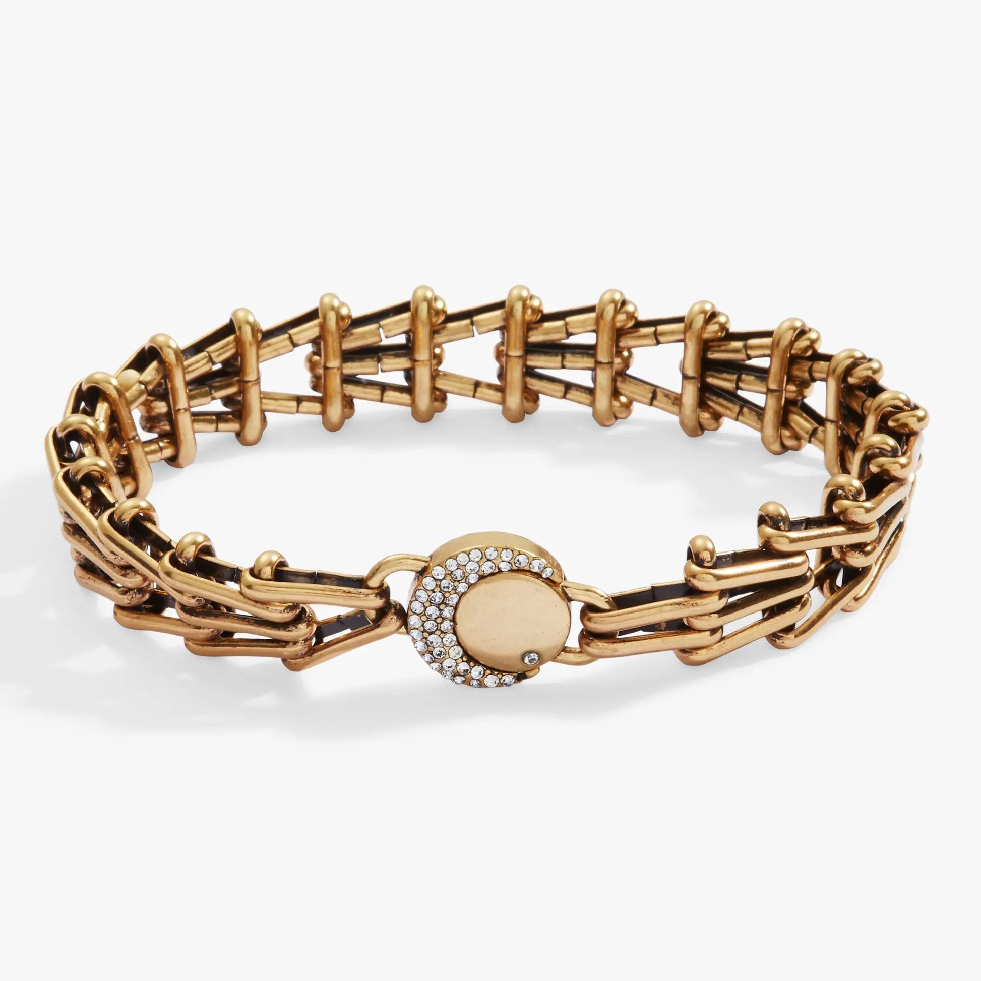 Wanderer Chain Statement Bracelet gold-tone linked chain with crystal charm by ALEX AND ANI on Tampa Home & Garden Store