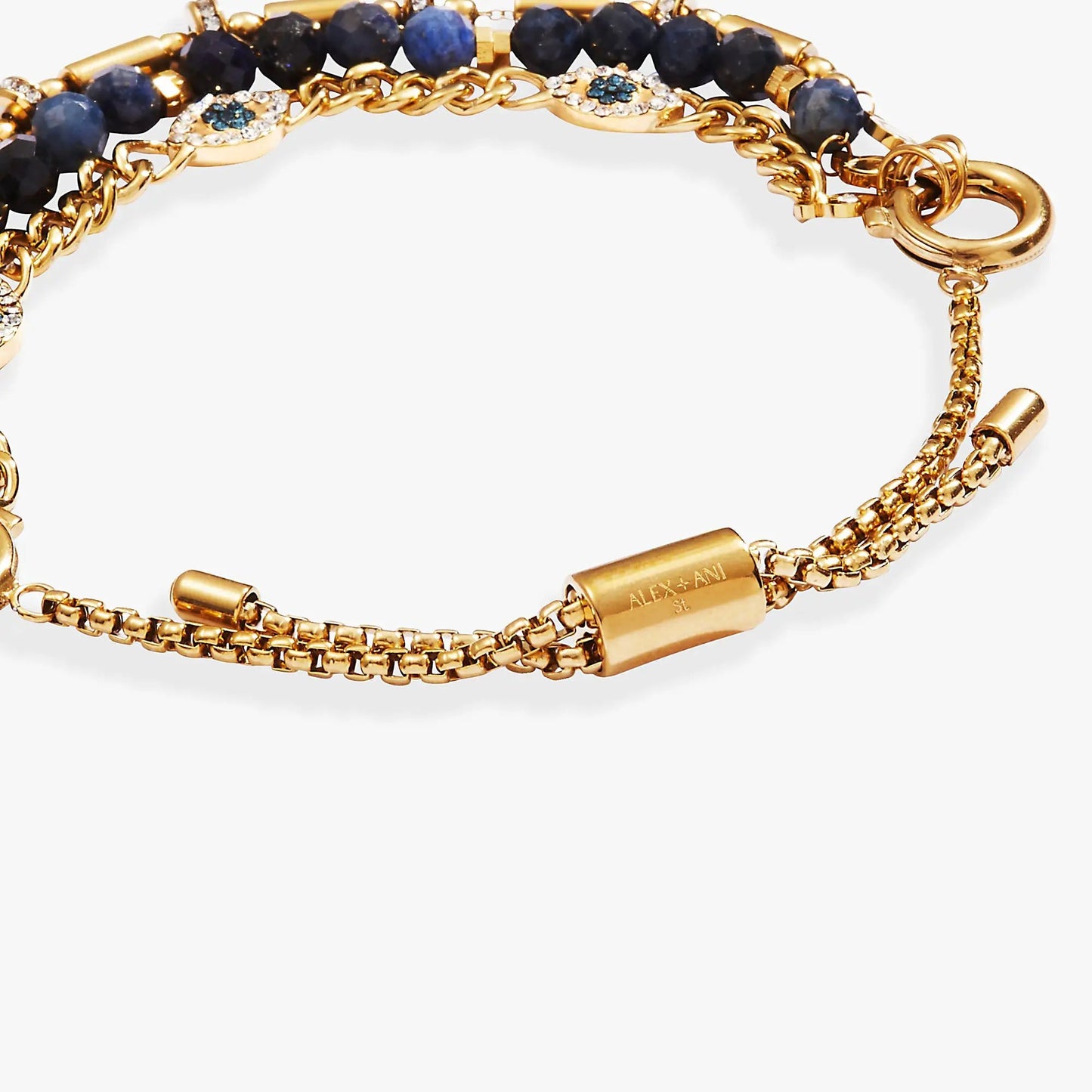 Evil Eye Stranded Bracelet Set and Crystal Beads