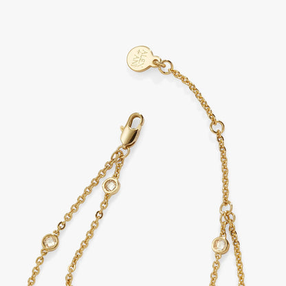 Bracelet Sister Infinity Chain Double Strand by ALEX AND ANI in gold-tone with heart charm on Tampa Home & Garden Store