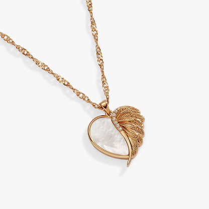 Wings of Protection charm necklace by ALEX AND ANI in gold-tone with crystal wing pendant on Tampa Home & Garden Store
