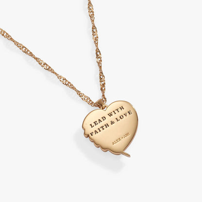 Wings of Protection Charm Necklace by Alex and Ani rose gold with Lead With Faith pendant on Tampa Home & Garden Store