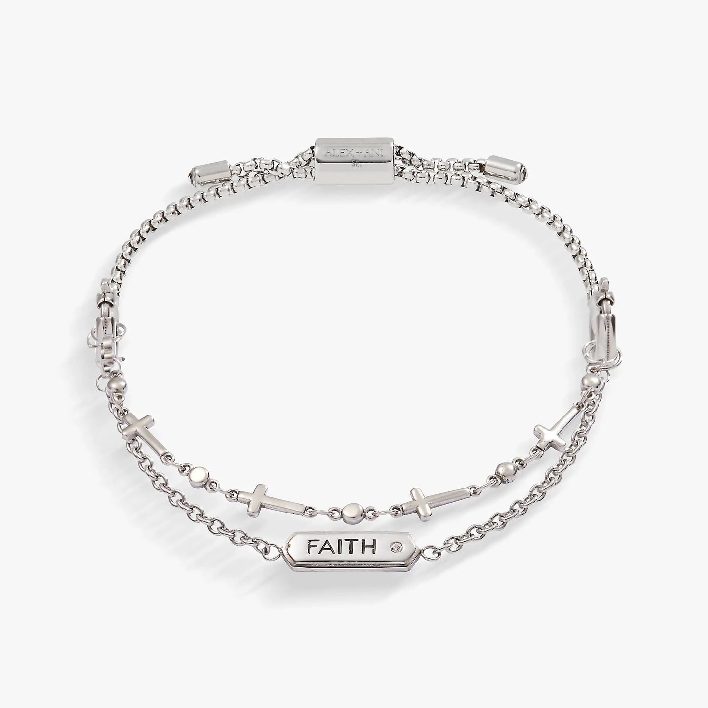 Faith Stranded Bracelet Set with Cross Charms