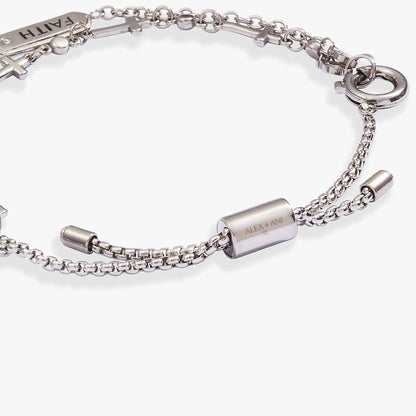 Faith Stranded Bracelet Set with Cross Charms