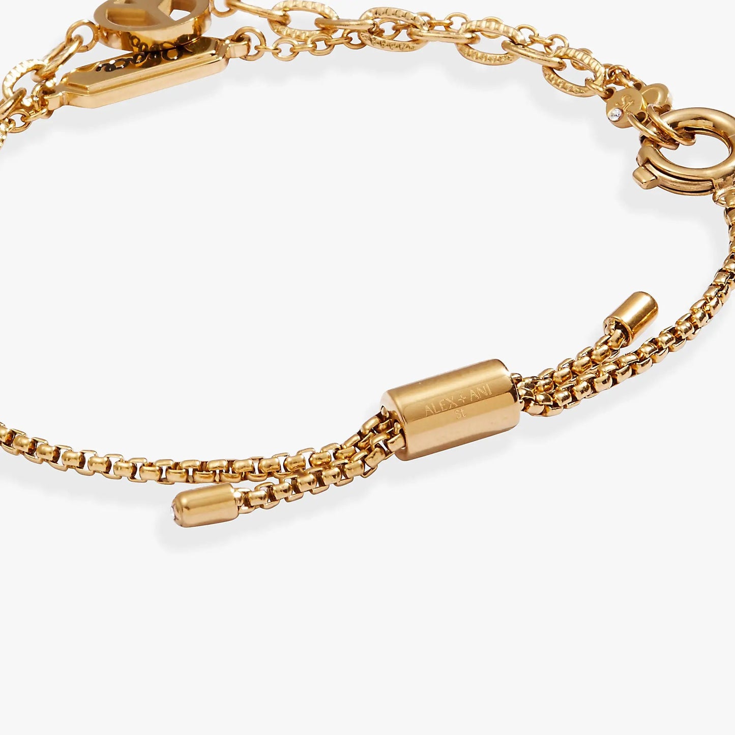 Peace Stranded Bracelet Set With Dual Chains
